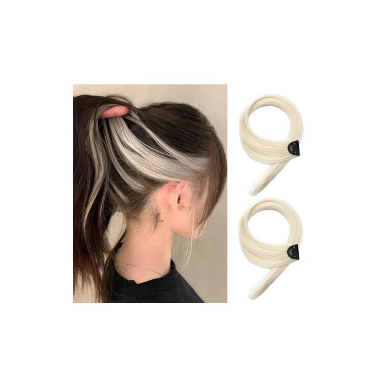 One Piece Clip In Hair Extension Highlights Streaks 25g -