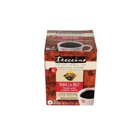 Teeccino Vanilla Nut Herbal Coffee Tea Bags, 10 ct