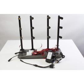 4 Showcase Display Black LED spot Light Pole Style FY-53 Set with UL Listed 12v 3A Power Supply