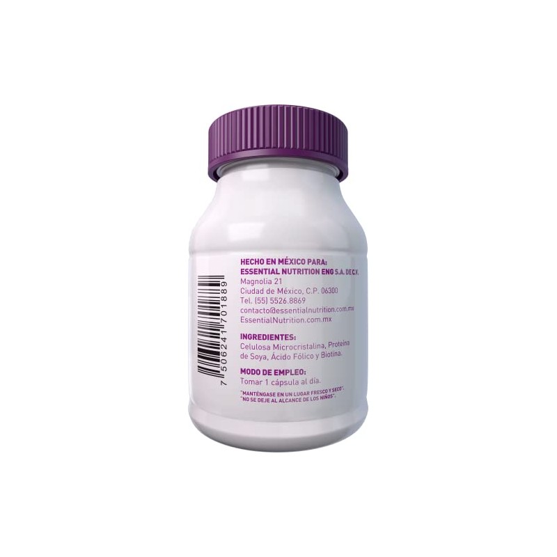 Essential Nutrition Biotina Ácido Fólico 45 cápsulas de 500 mg