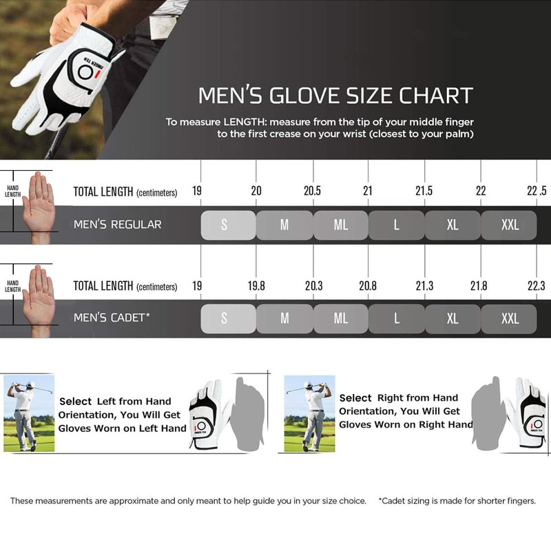 FINGER TEN Mens All Weather Cabretta Synthetic Leather Natural Fit