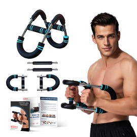 MUZMDNI Twister Arm and Chest Trainer Equipment Adjustable Spring Workout Bar Fitness, Forearm Triceps Chest Enhanced Exercise Strengthener, Upper Body Strength Training Machine for Men