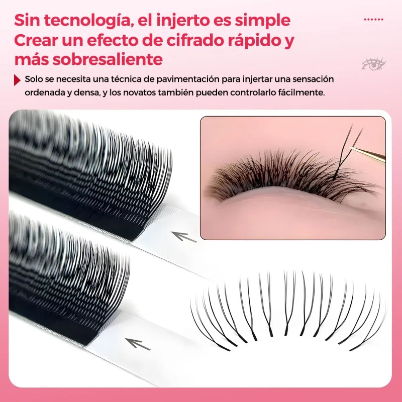 Extensiones De Pestañas Massacaku U-shaped Yy Mink Lash Mix