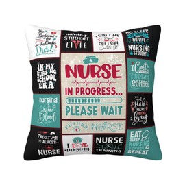 Nursing Student Gifts - Gifts for Nursing Students - Nursing School Gifts - School Nurse Gifts - Nurse Gifts for Nursing Student - Future Nurse Gifts Throw Pillow Covers 18×18 Inches