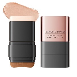 SKYVII Korean Cosmetics Foundation Stick with Brush, Women and Men Foundation Stick with Brush, M-Shaped Brush Head Double Head Design, Multiple Uses in One Point, High Fit, Waterproof and Sweatproof,