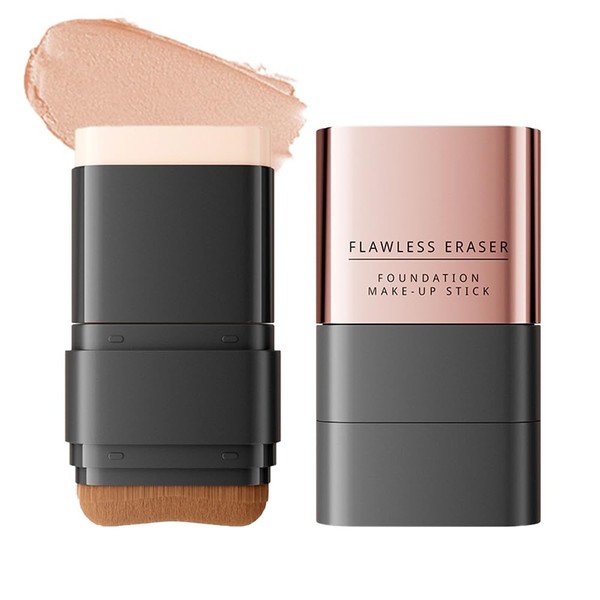 SKYVII Korean Cosmetics Foundation Stick with Brush, Women and Men