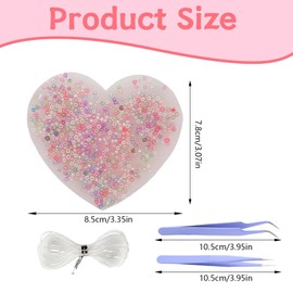 Picky Pad Reusable Sensory, Skin Picking Fidget Toys, Picky Pad with 2 Tipped Tweezers Stress Relief Toys for Skin Picking Dermatillomania & Trichotillomania Relief (1 heart)