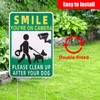 Penitue 2pcs Clean Up After Your Dog Sign with Stake,