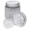 (40 Pack) Premium 6-Inch Round Foil Pans with Plastic Dome