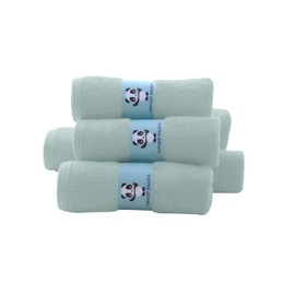 HIPHOP PANDA Baby Washcloths, Rayon Made from Bamboo - 2 Layer Ultra Soft Absorbent Newborn Bath Face Towel - Reusable Baby Wipes for Delicate Skin - Green, 30 Pack