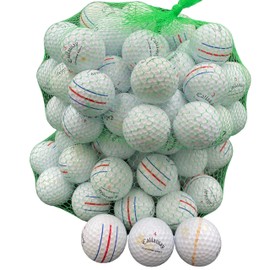 Golf Ball Planet Chrome Soft Triple Track Mix Used Golf Balls 3A/Good (100 Pack, White)