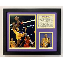 Legends Never Die "Kobe Bryant Gold Jersey Framed Photo Collage, 11 x 14-Inch, Black