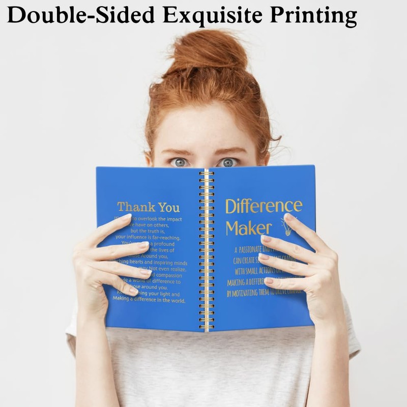 XQLZY Funny Difference Maker Navy Blue Spiral Double Sided Notebook