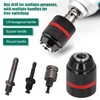 1.5-13 mm Keyless Drill Chuck, Red Striped All-Metal Chuck, with