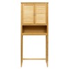 RoyalHouse Bamboo Over The Toilet Storage Cabinet with Bottom Shelf,