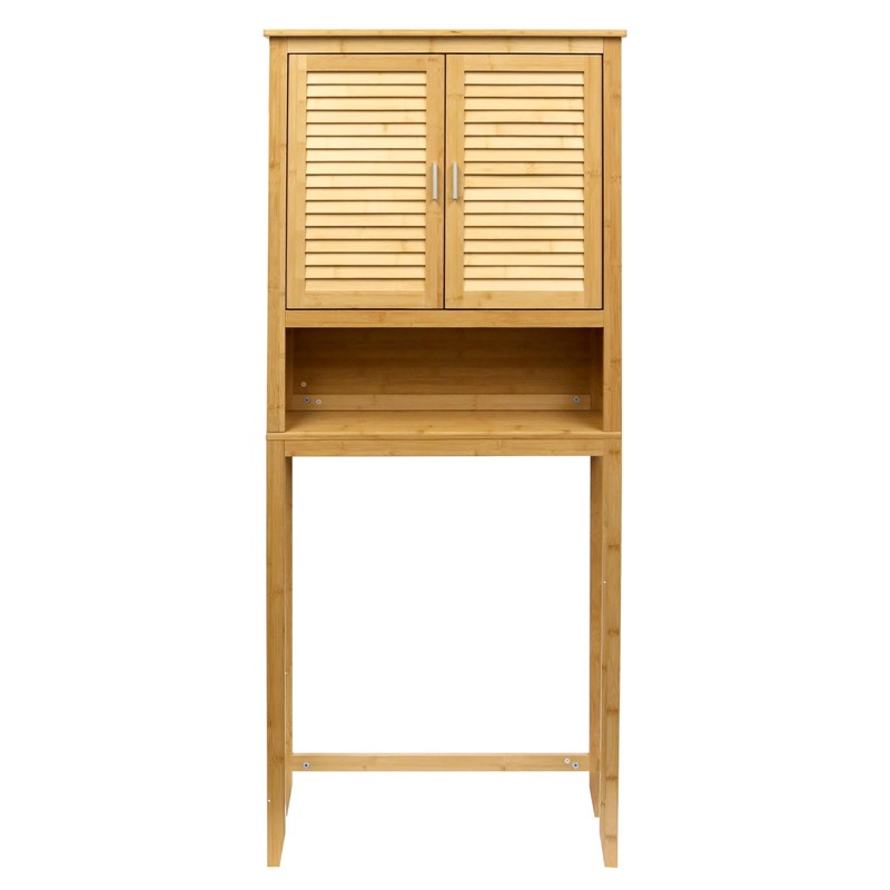 RoyalHouse Bamboo Over The Toilet Storage Cabinet with Bottom Shelf,