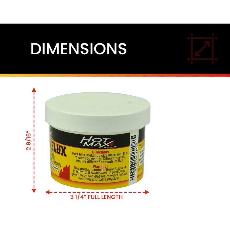 Hot Max 24000 Brazing Flux Powder, 8-Ounce