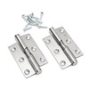Pair of 3"/76mm Rising Butt Lift Off Door Hinge Stainless
