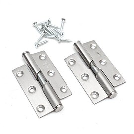 Pair of 3"/76mm Rising Butt Lift Off Door Hinge Stainless Steel - Right Handed