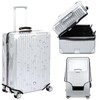 Veki Clear Protective PVC Suitcase Cover with Zip, Waterproof Dustproof