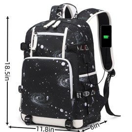 Txiujou Basketball 23 Student School Bag, Laptop Backpack, Ultra-Light Travel Bag, For Men And Women (universe-B)