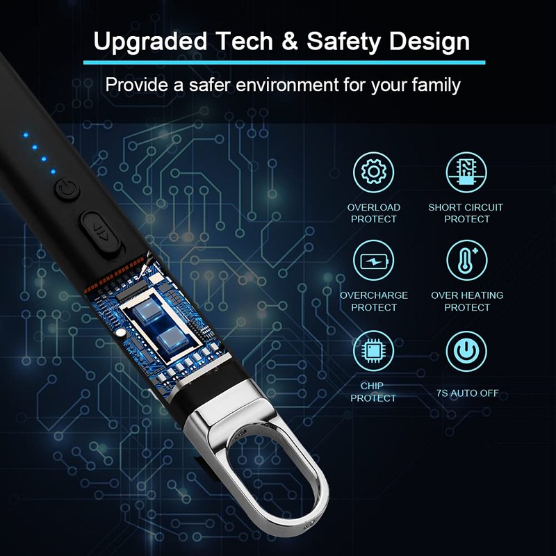 ARECTECH Electric Arc Candle Lighter Flameless Rechargeable USB Long Lighters