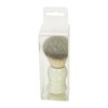 Shaving Brush Synthetic Bristles Acrylic Handle White Height 9.5 cm