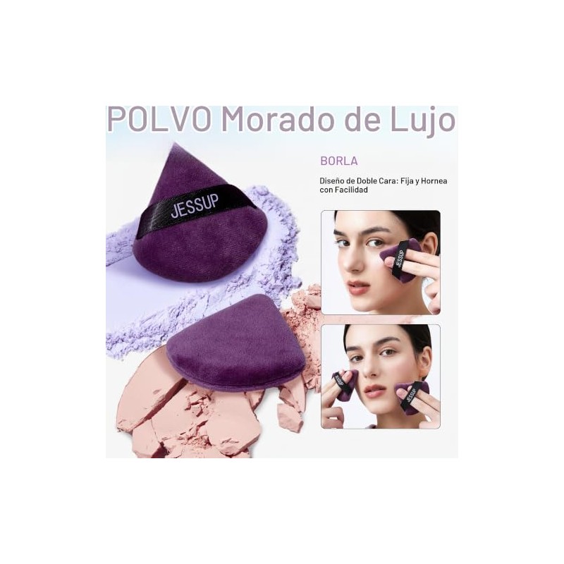Jessup Set de Borlas Q-Soft de Doble Acción para Polvos