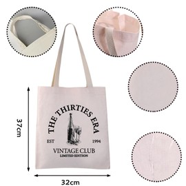 30th Birthday Tote Bag 30th Party Gift In My Thirties Era Gift For Friend Boyfriend Girlfriend (VINTAGE CLUB tote CA)