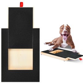 KIKIGOAL Dog Nail Scratch Board File,Wooden Dog Nail File Board with Built-in Snack Box Sandpaper Puppy Nail Grinding Pad Sturdy Dog Paws Scratch Board for Pets Nail Care Include One Extra Sandpaper