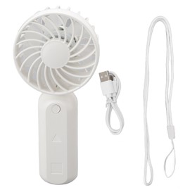 Handheld Fan 5V 3 Levels Wind Adjustment USB Charging Grille Design Portable Fan with Colorful Gradient Light Fan with Lanyard