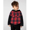 Toddler Baby Boys Clothes Flanel Lattice Button Down Hoodied Tops