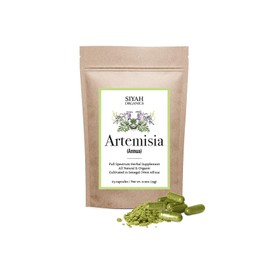 Siyah Organics Artemisia Annua Sweet Wormwood Capsules - Antioxidant, Herbal Capsules - All-Natural, Organic, & Vegan - Full Spectrum Herbal Supplement - 63 Capsules