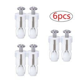 Pamtns Expansion Screw for Toilet Seat 6 Pieces Toilet Seat Screws Toilet Blind Hole Expansion Screw Screws for Toilet Seat Universal Toilet Seat Mounting Set Dowel Set for Toilet Seat