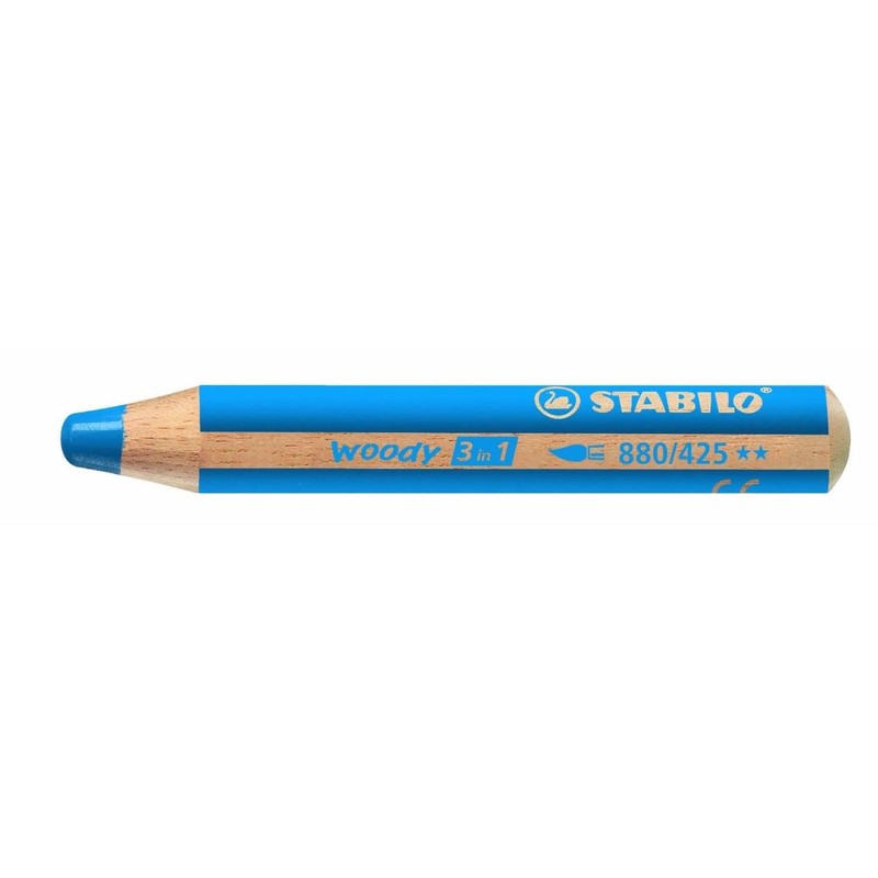 STABILO Woody 3 in 1 Extra Large Pencils, Cobalt Blue,