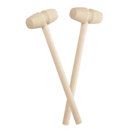Tupalizy 2 Pieces Mini Wooden Mallet for Chocolate Heart Breakable Smashing Wood Hammers for Cracking Crabs Lobsters Shells Golf Tees Preschooler Crafts Seafood Tools Kitchen Supplies