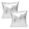 WOMHOPE Set of 2 Decorative Throw Pillow Covers Metallic Faux