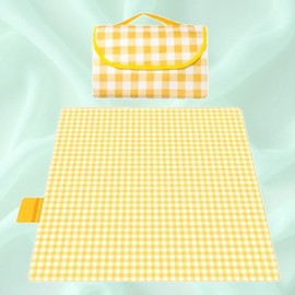 Portable Outdoor Picnic Mat for Beach, Walks, Field Trips & Festivals Mat Yellow 200x200CM 2ea