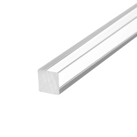 TOP-VIGOR 8Pcs Acrylic Square Rod, 10mm x 10mmmm x 250mm Solid Plastic PMMA Bar Stick Acrylic Strip Rods for DIY Crafts Clear