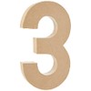 Creativ 26631 20 cm 1-Piece Papier Mache Number 3, Beige