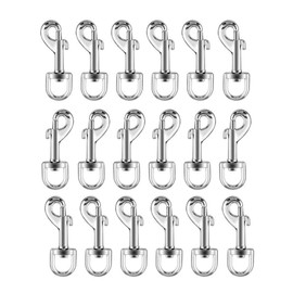 KAIAIWLUO Trigger Clips Clasp,18 Pcs 360°Swivel Trigger Spring Clip Zinc Alloy Snap Clip Hook for Dog Leash Collar Webbing Bags Strap Camping Hiking Keyring