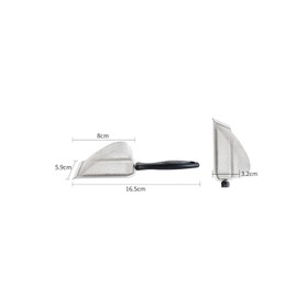 Yuelulala Hamster Sand Bath Scoop Stainless Steel Sand Substrate Shovel Fine Mesh Metal Sifter Scooper fits Small Animal sandbath Box Rabbits Reptile Terrarium (A101-1)