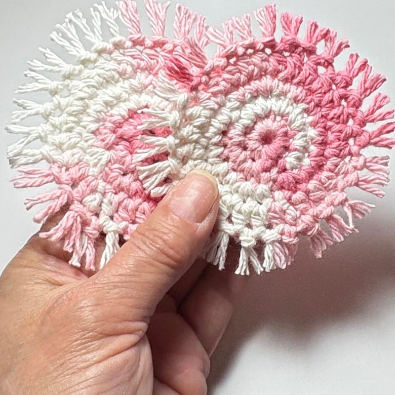 Crochet Cotton Car Coasters for Cup Holders, Handmade Boho Style