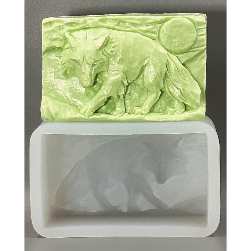 Wolf Silicone Mold SOAP Wax Plaster Resin Clay Monster
