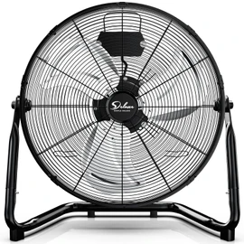 Simple Deluxe Comfort Zone Cradle Floor Fan, 12 Inch 3-Speed High Velocity, 230 Degree Adjustable Tilt, All-Metal, Carry Handle, Rubber Feet,Ideal for Home, Bedroom & Office, Black