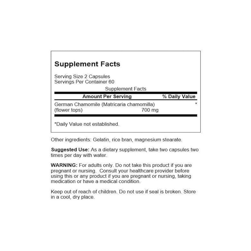 Swanson Chamomile Stress Support - Made with German Chamomile Flower