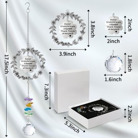 Crystal Suncatcher, Tumwisk Sun Catchers Indoor Window, Crystal Suncatcher for Windows Hanging Kit, Crystals Rainbow Maker, Best Friend Birthday Thank You Gifts for Women Teacher Friend Coworkers