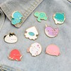 ROFARSO Sea Animal Enamel Lapel Pin Set Cartoon Marine Life