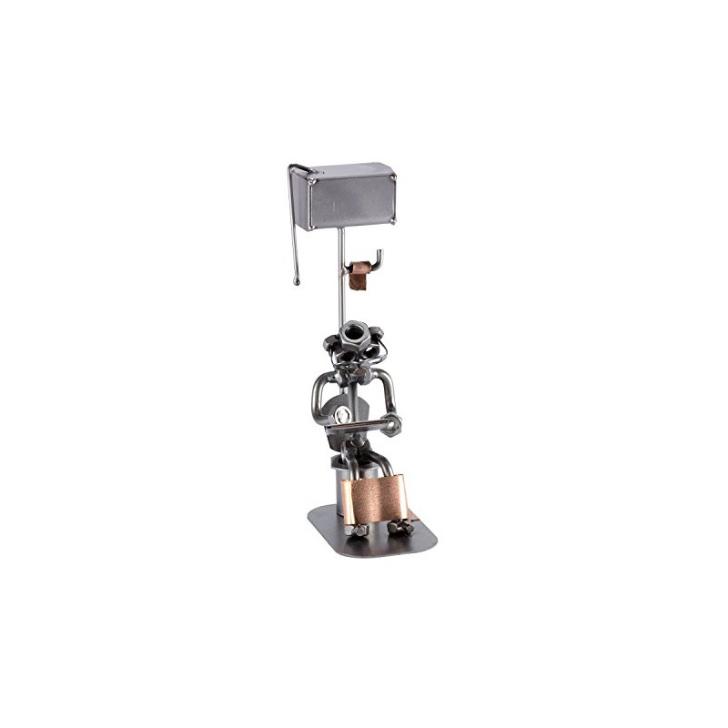 Steelman24 I Nuts and bolts sculpture Loo Man With Tablet