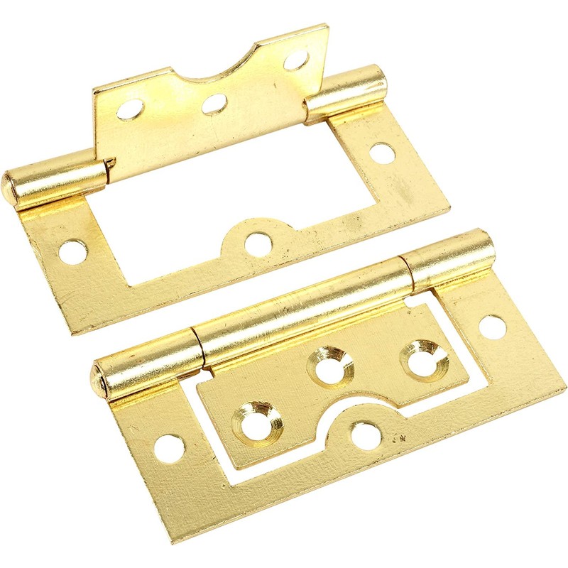 Brass Plated Hinges Door Flush Hinges 75mm/3-Inch Heavy Duty Hurl
